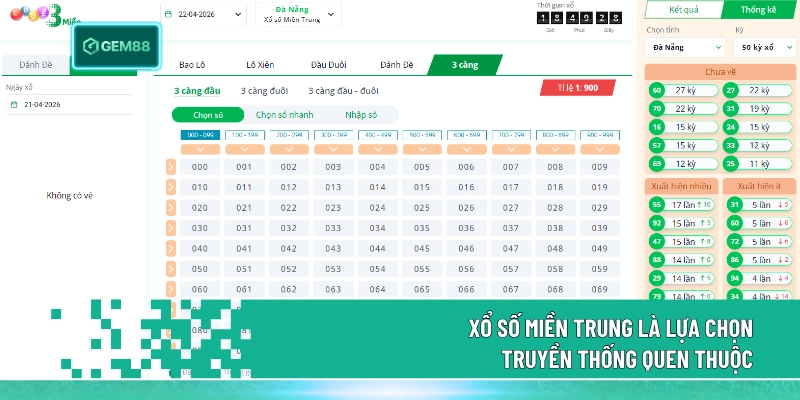 Xổ Số Miền Trung Gem88 - Hệ Thống Xổ Số Số 1 Việt Nam 1 Xổ số miền Trung là lựa chọn truyền thống quen thuộc